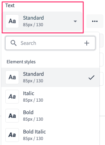 Create a New Text Style in Studio – Bynder Support